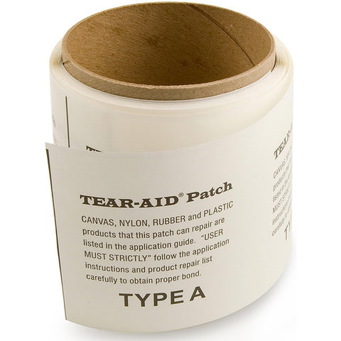 TEAR-AID see-through patch conforms to irregular surfaces with discreet repair.