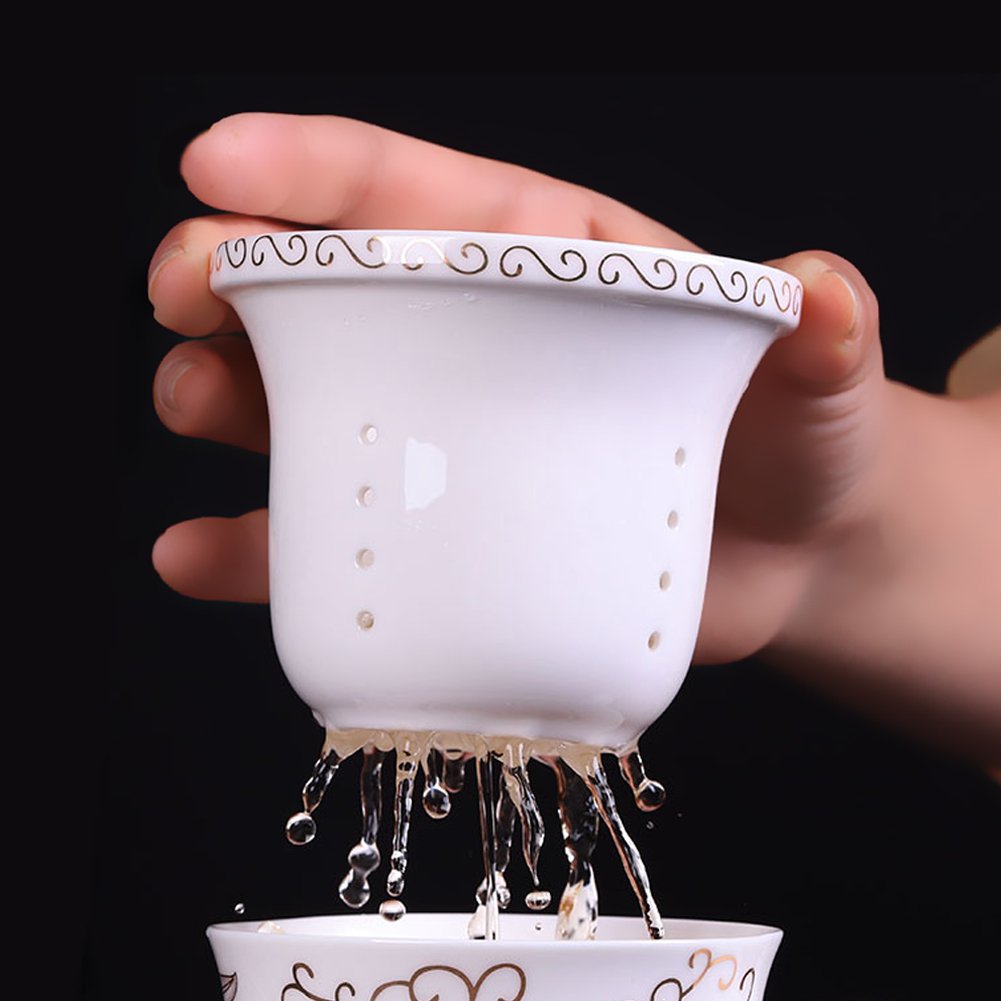 Tea Talent Jingdezhen porcelain teacup close view highlighting craft details.