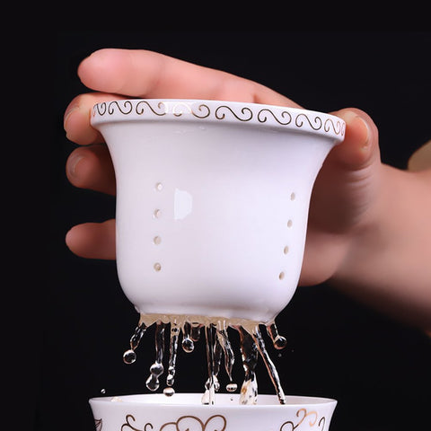 Tea Talent Jingdezhen porcelain teacup close view highlighting craft details.