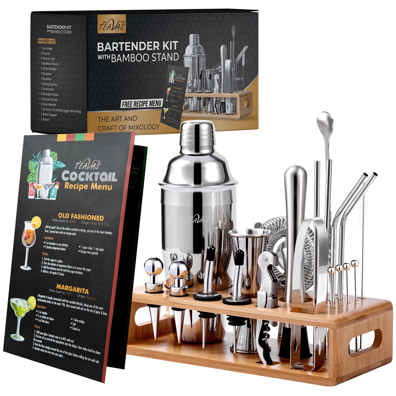 TEAVAS mixology bartender kit 25-piece set for home bars