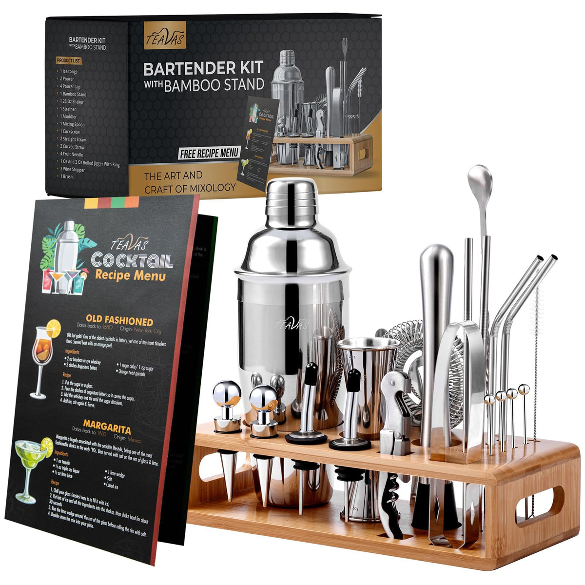 TEAVAS mixology bartender kit 25-piece set for home bars