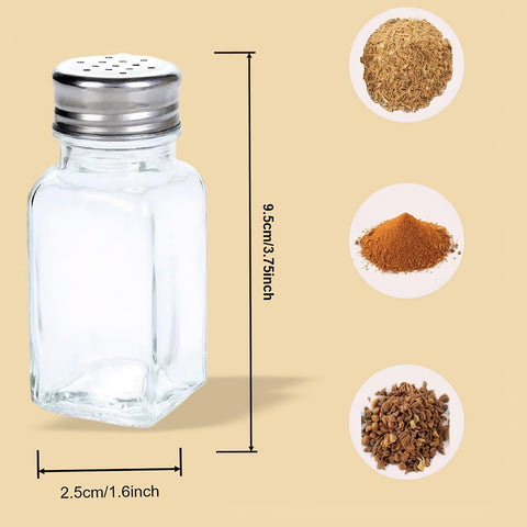 Tebery 2.7oz glass spice bottles showcase contents clearly for quick ingredient checks