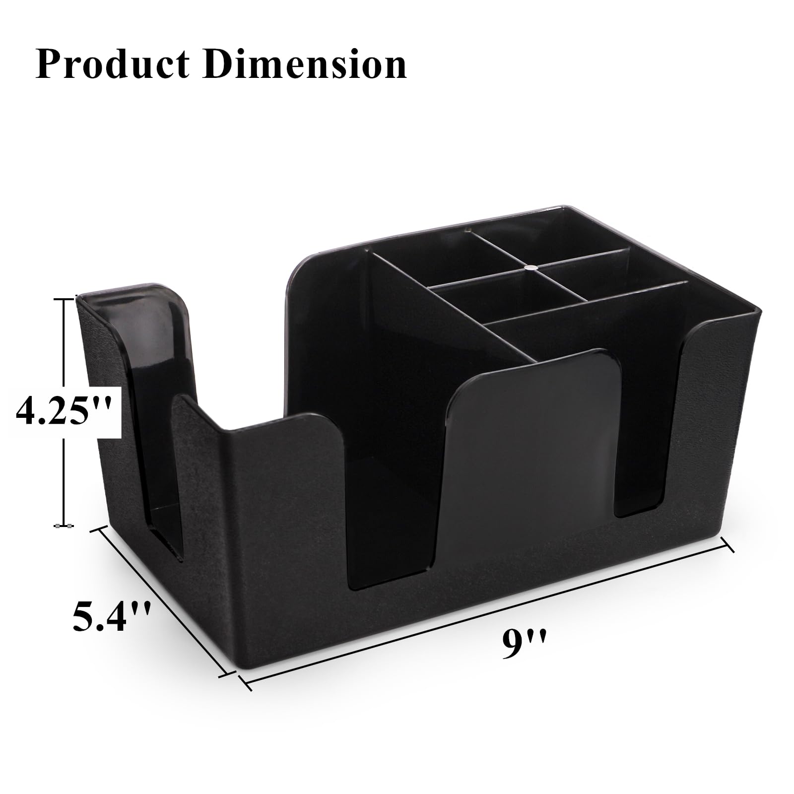 Napkin slots close-up on Tebery bar caddy for easy access.