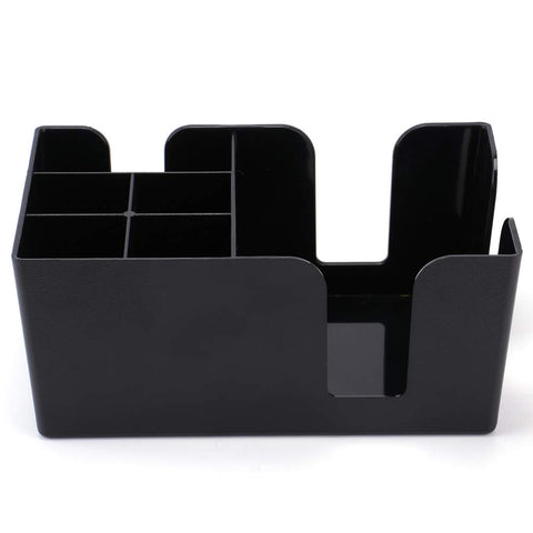 Close view of skewers and stirrers slots on Tebery bar caddy.