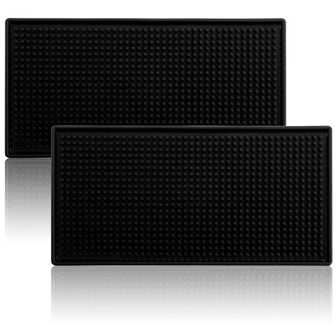 Tebery bar mat 12x6 inches keeps glasses stable and speeds drying.