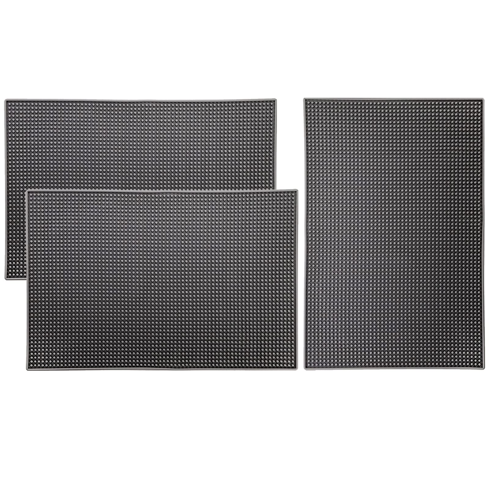 Tebery bar mat 3-pack on the edge protects counters and reduces glass slips.