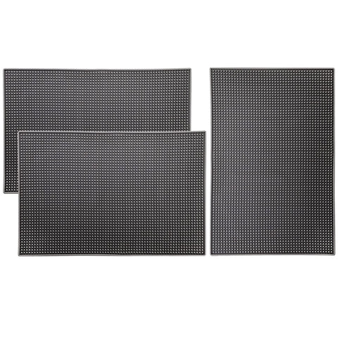Tebery bar mat 3-pack on the edge protects counters and reduces glass slips.