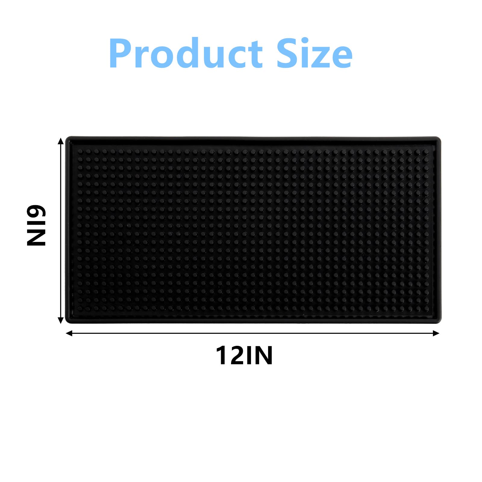 Tebery non-slip bar mat with grip base prevents sliding during busy service.