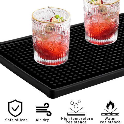 Tebery drying mat promotes airflow to accelerate glass drying after washing.