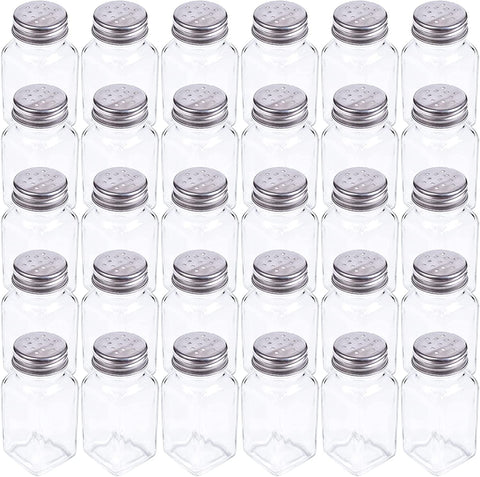 Tebery glass salt and pepper shakers with mushroom tops for elegant table service and easy refills