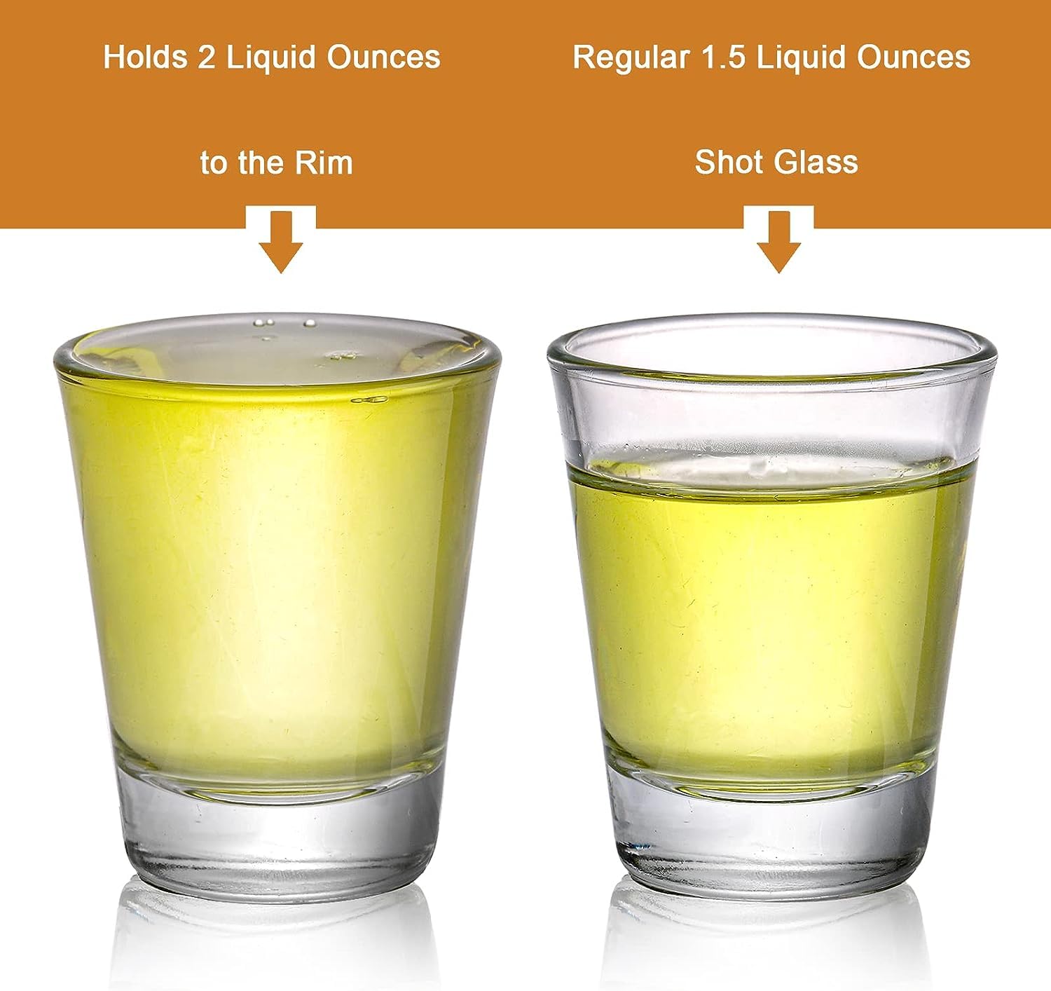Tebery heavy-base shot glass prevents tipping during parties