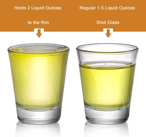 Tebery heavy-base shot glass prevents tipping during parties