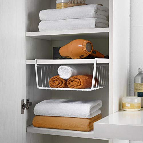 Tebery compact under-shelf organizer maximizes cabinet space