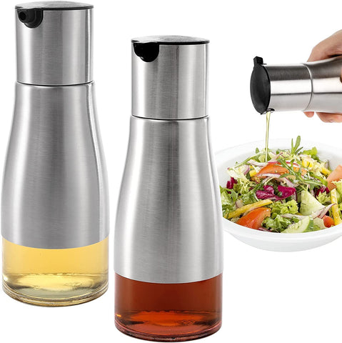 Tebery olive oil dispenser with wide mouth for easy refills and controlled pouring.
