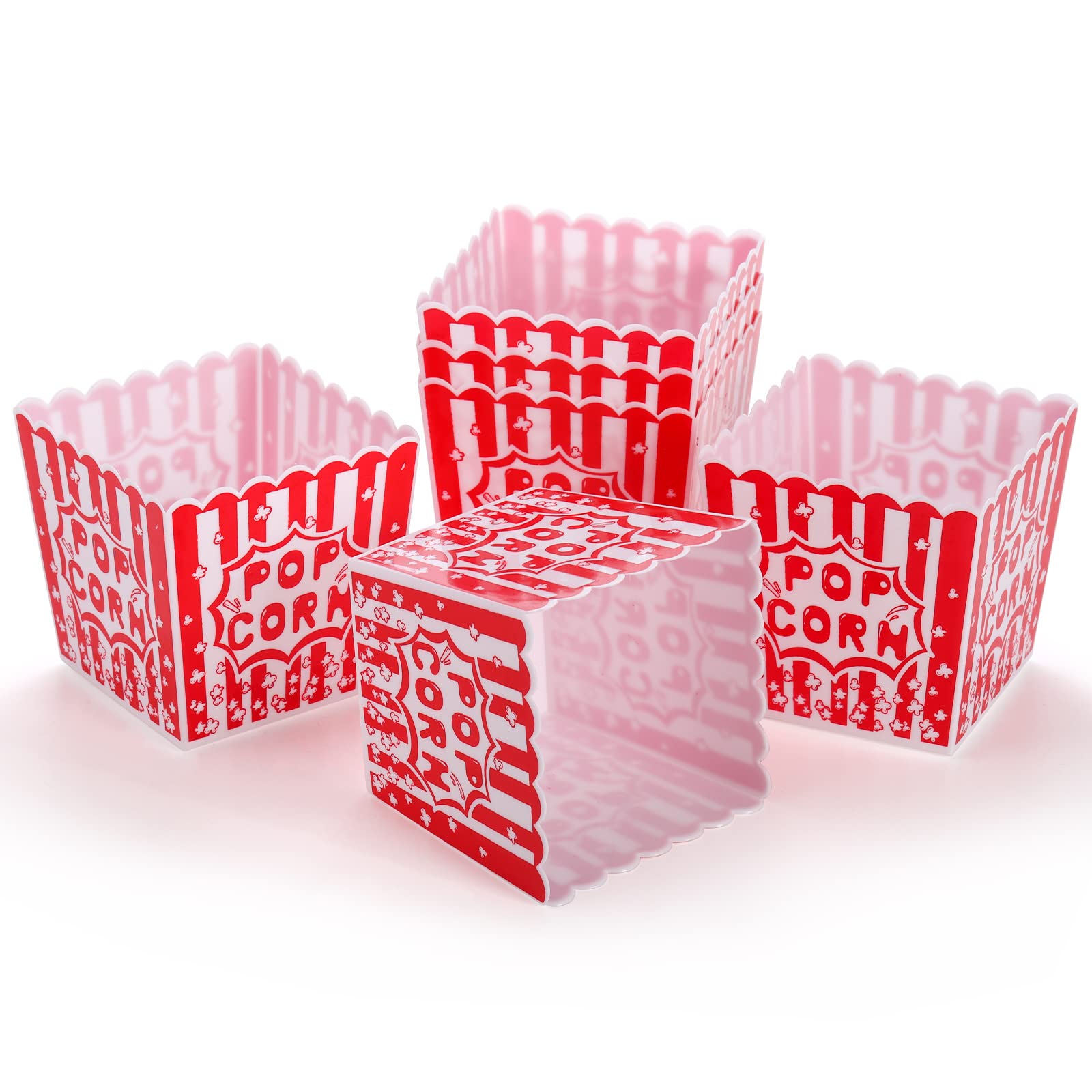 Tebery open-top popcorn boxes shown for easy snack access at events.