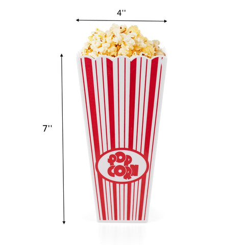 Tebery open-top popcorn boxes arranged for a group snack.
