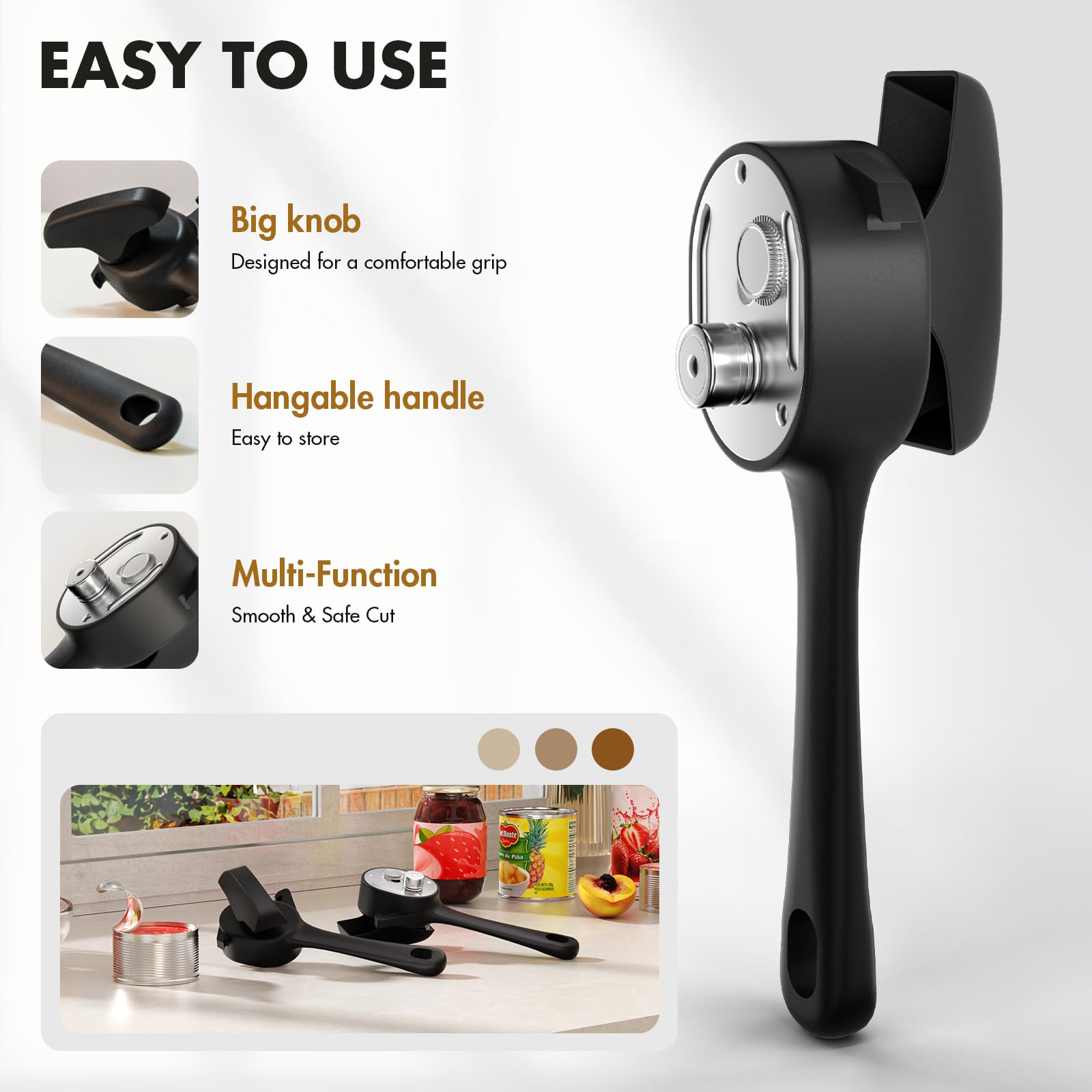 Tebrvnix 3-in-1 safety opener with built-in bottle opener for versatile tasks.