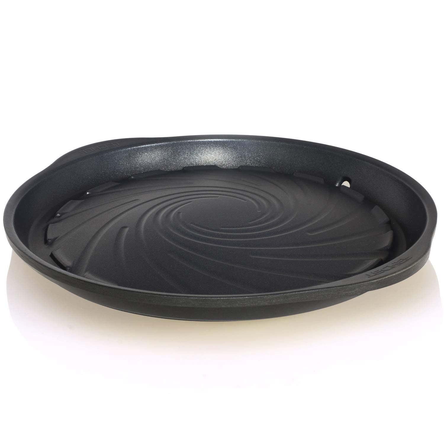 TECHEF KBBQ grill pan front view shows sturdy handles and easy-release surface.