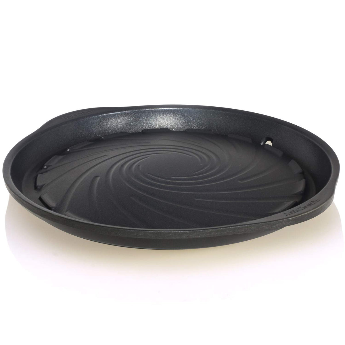 TECHEF KBBQ grill pan front view shows sturdy handles and easy-release surface.