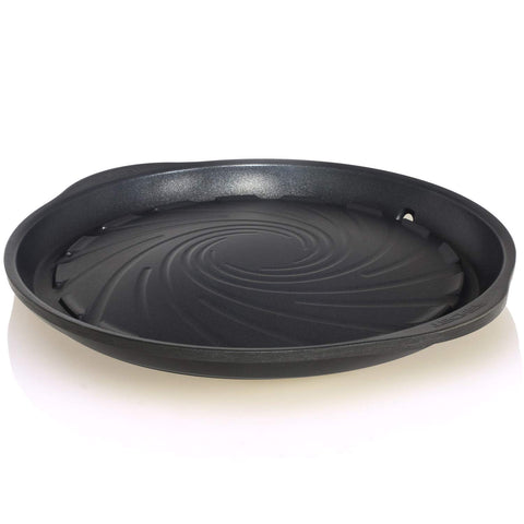 TECHEF KBBQ grill pan front view shows sturdy handles and easy-release surface.