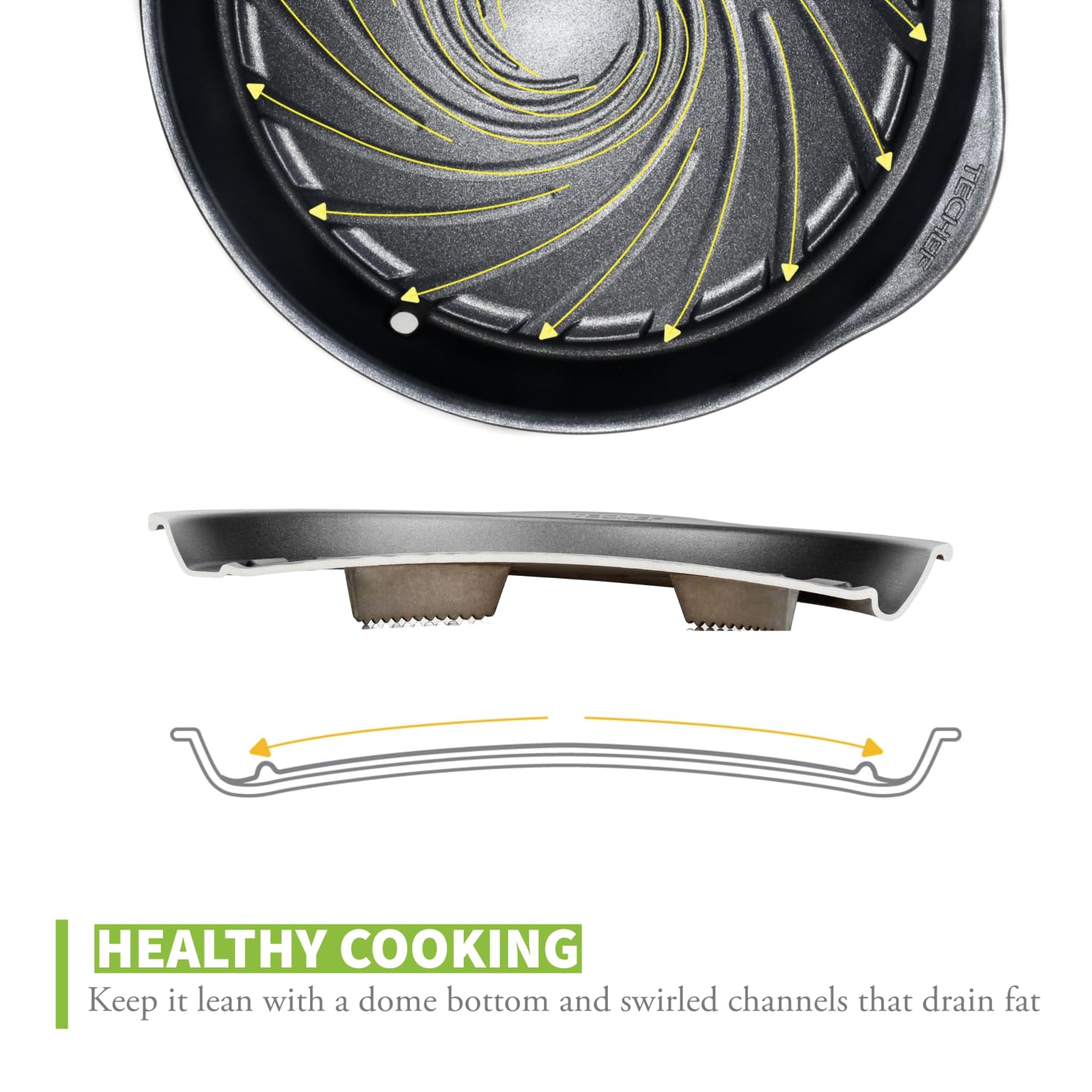 TECHEF KBBQ grill pan on-stove use demonstrates versatile Korean BBQ grilling at home.