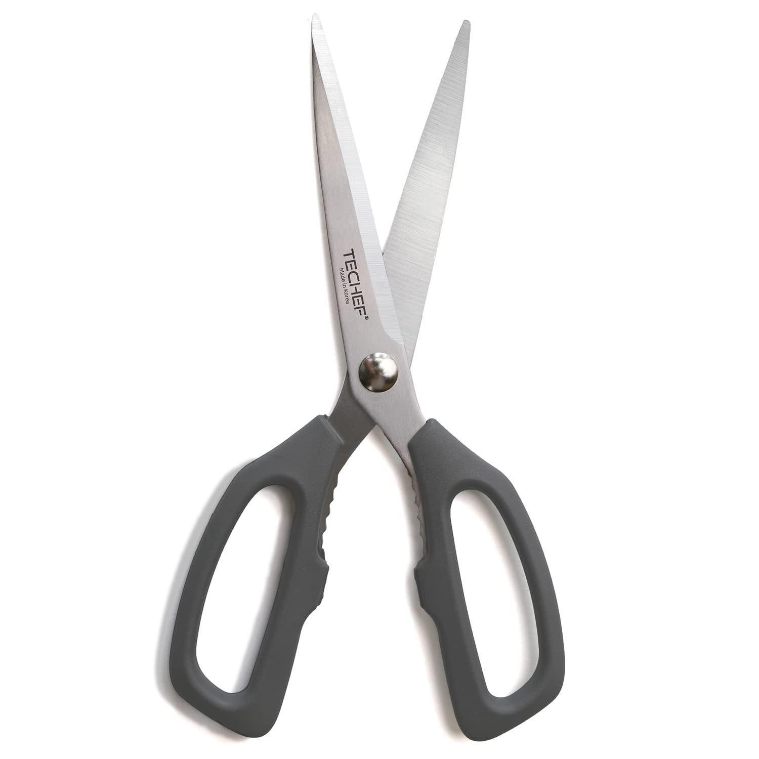 TECHEF Kitchen Shears multi-task design for poultry, pizza, and string cutting.