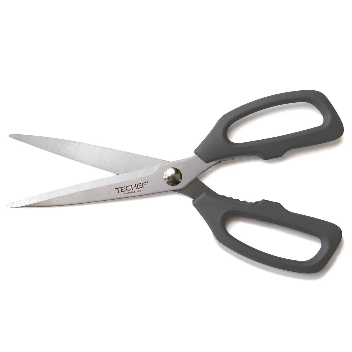 TECHEF Kitchen Shears full view, ideal for everyday kitchen tasks like poultry, pizza, and twine.