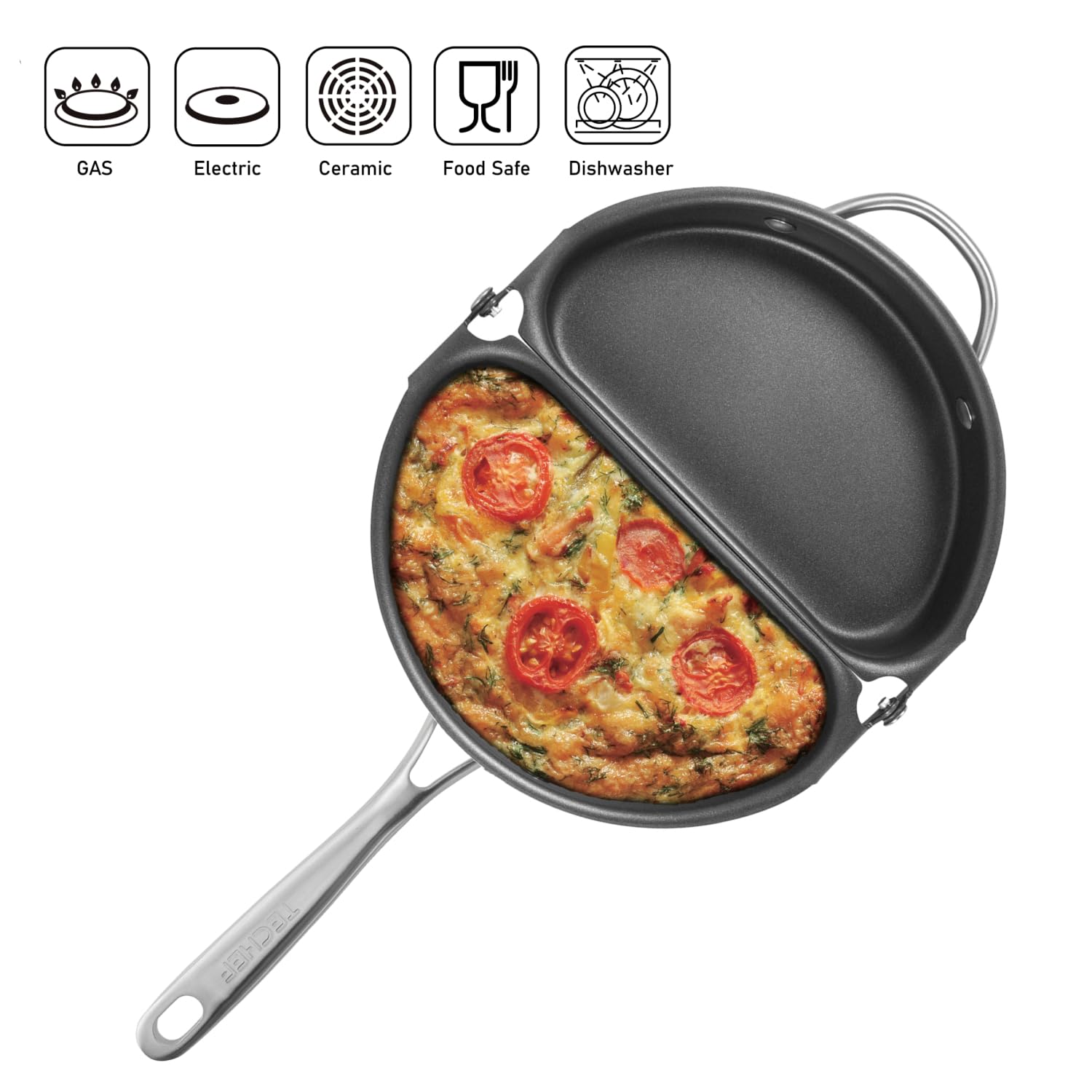 TECHEF oven-safe up to 450°F and dishwasher-safe for easy cleanup.