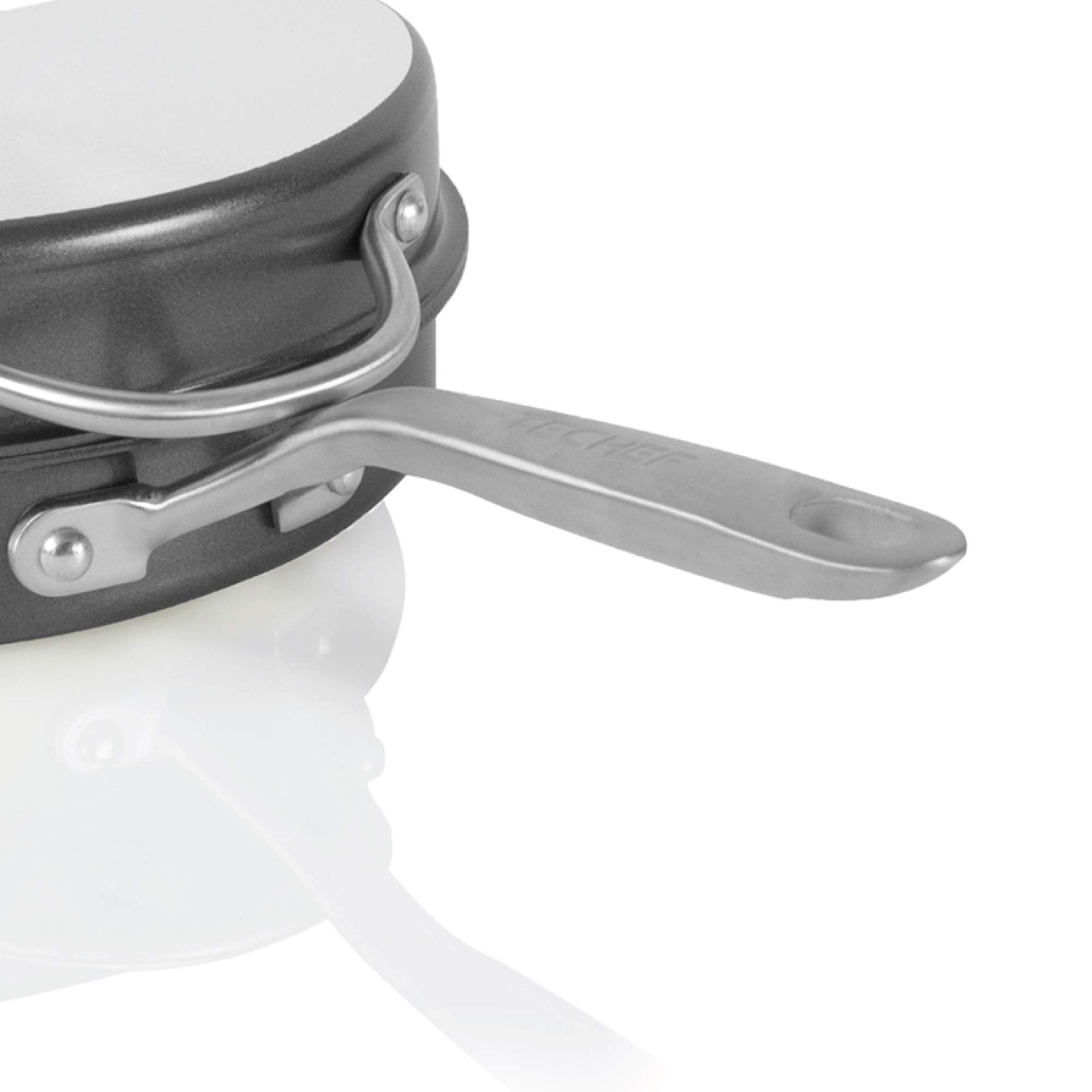TECHEF compatible with electric, gas, and ceramic stoves for versatile use.