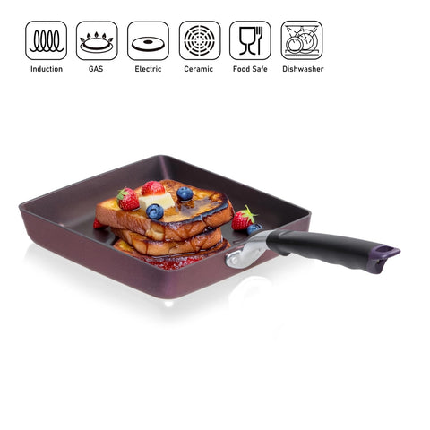 TECHEF Tamagoyaki Pan triple layer nonstick coating for smooth releases