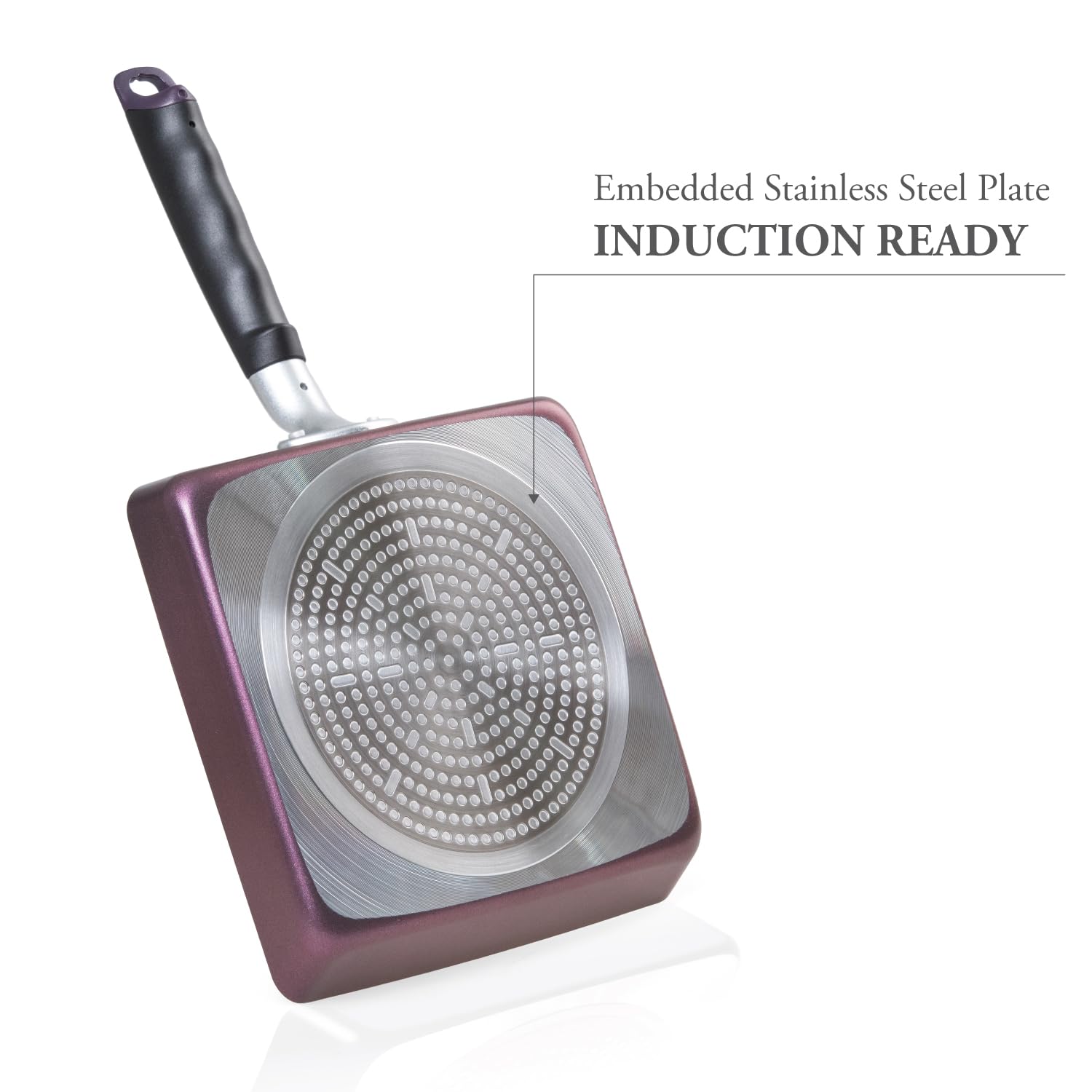 TECHEF Tamagoyaki Pan induction base for use on any stove