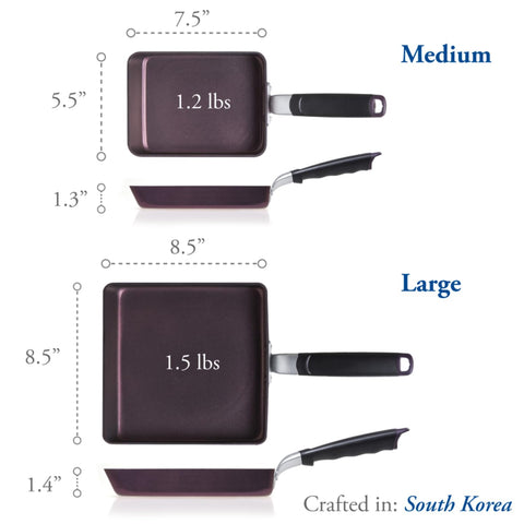 TECHEF Tamagoyaki Pan oven safe to 350F for versatile cooking