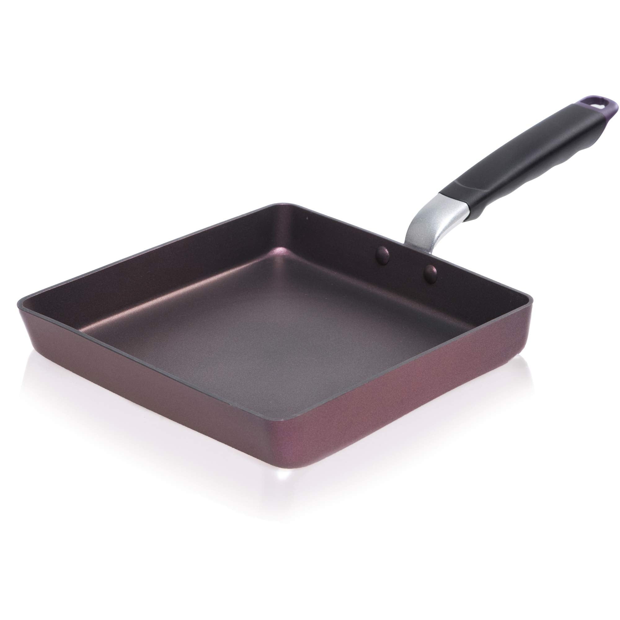 TECHEF Tamagoyaki Pan rectangle large purple for easy nonstick omelets