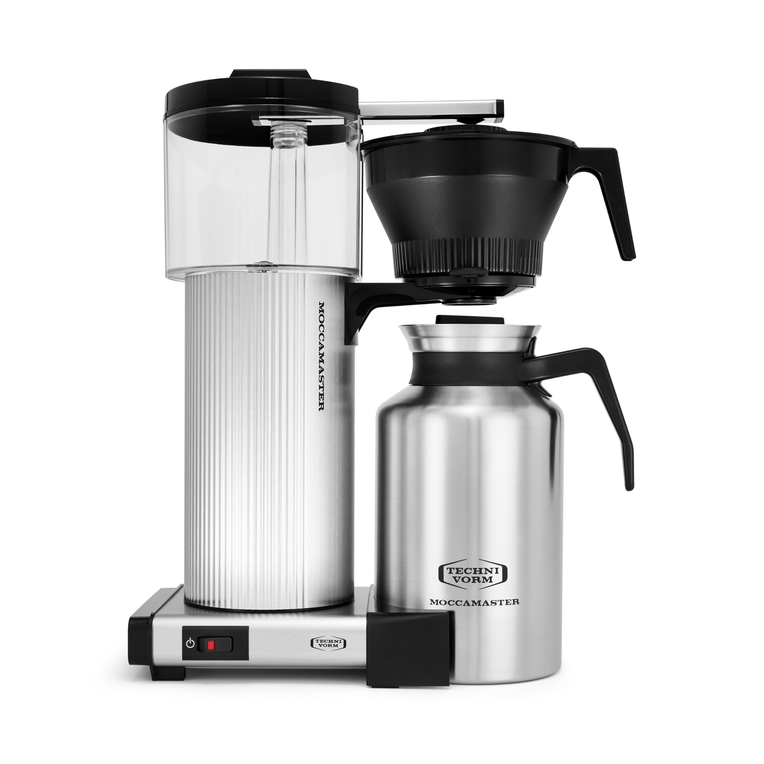 Technivorm Moccamaster CDT Grand front view in silver, ideal for reliable daily brews