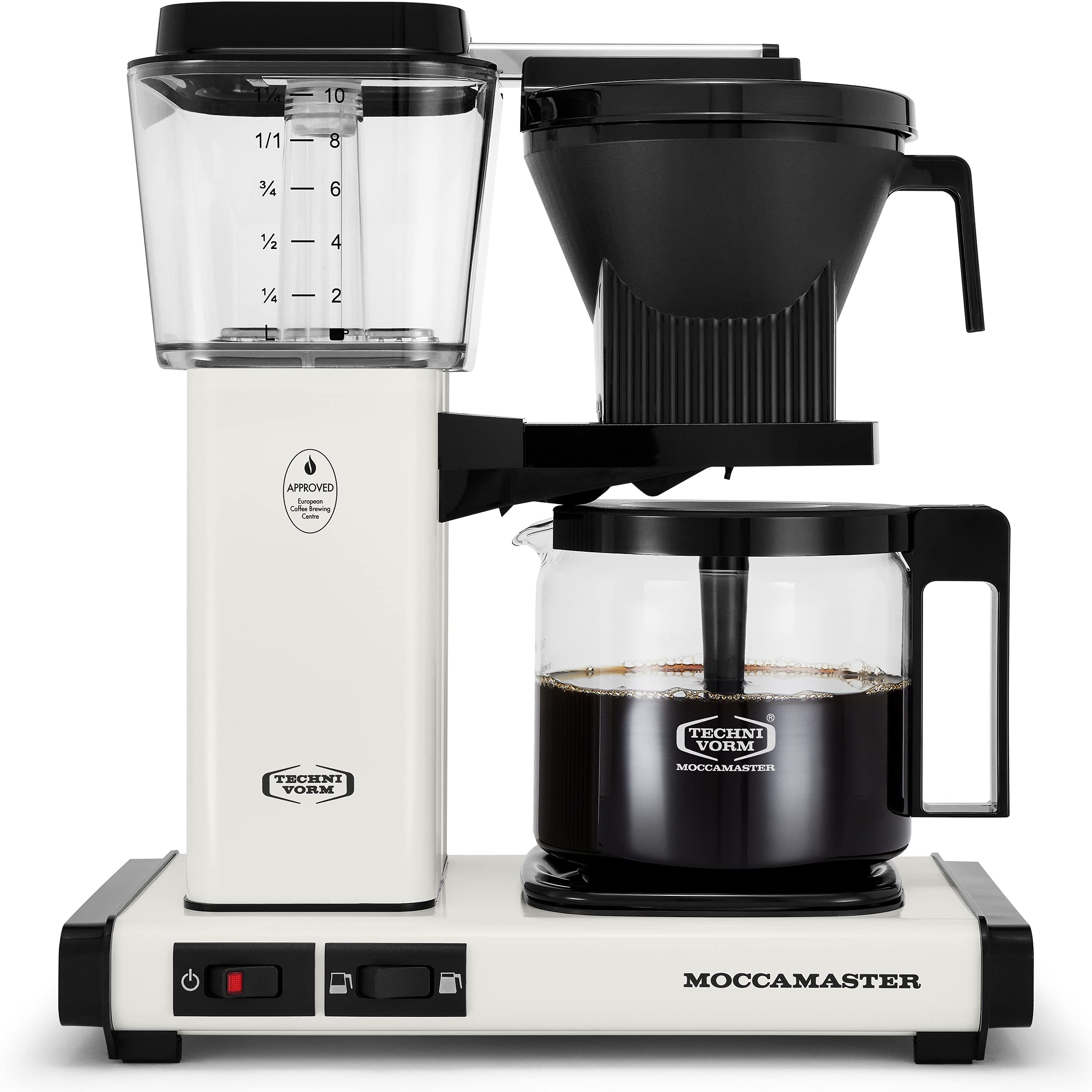 Technivorm Moccamaster KBGV Select full carafe brew for convenient gatherings.