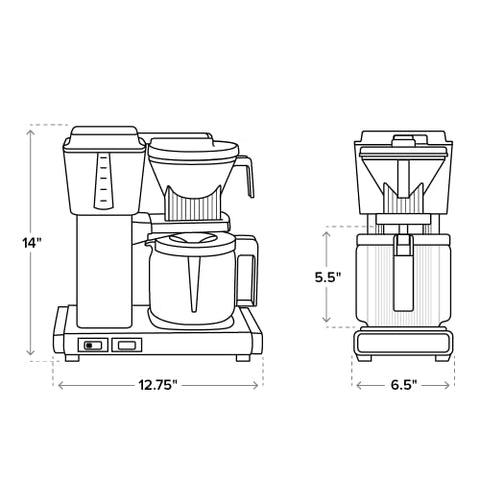 Technivorm Moccamaster KBGV Select midnight blue detail