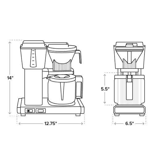 Fast 4–6 minute brew on Technivorm Moccamaster KBGV Select for quick coffee