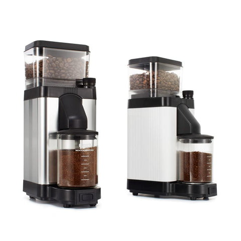 Technivorm Moccamaster KM5 direct-drive motor powers fast, quiet grinding.