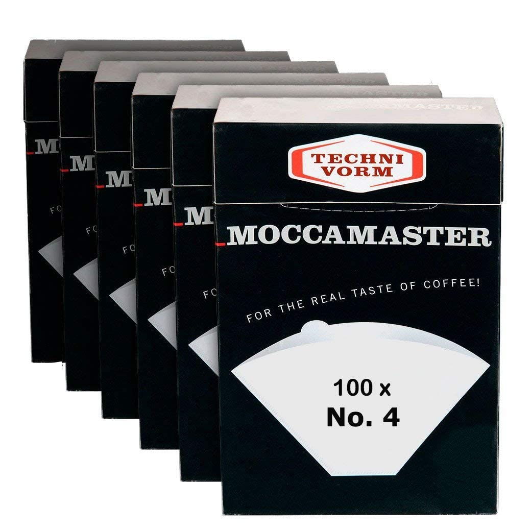 Technivorm Moccamaster number 4 white coffee filters for compatible machines, ensuring clean extraction
