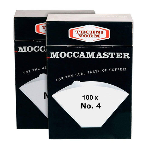 Technivorm Moccamaster number-four white paper filter for a clean brew with pure flavor.