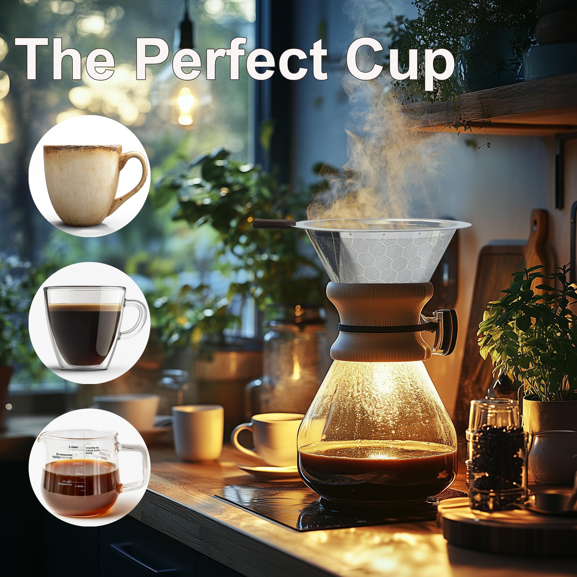 TECHSHARE reusable coffee filter reduces waste and costs.
