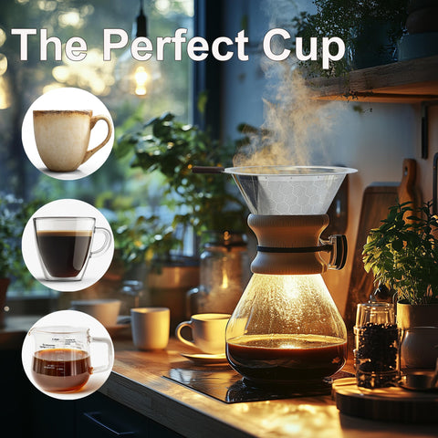 TECHSHARE reusable coffee filter reduces waste and costs.