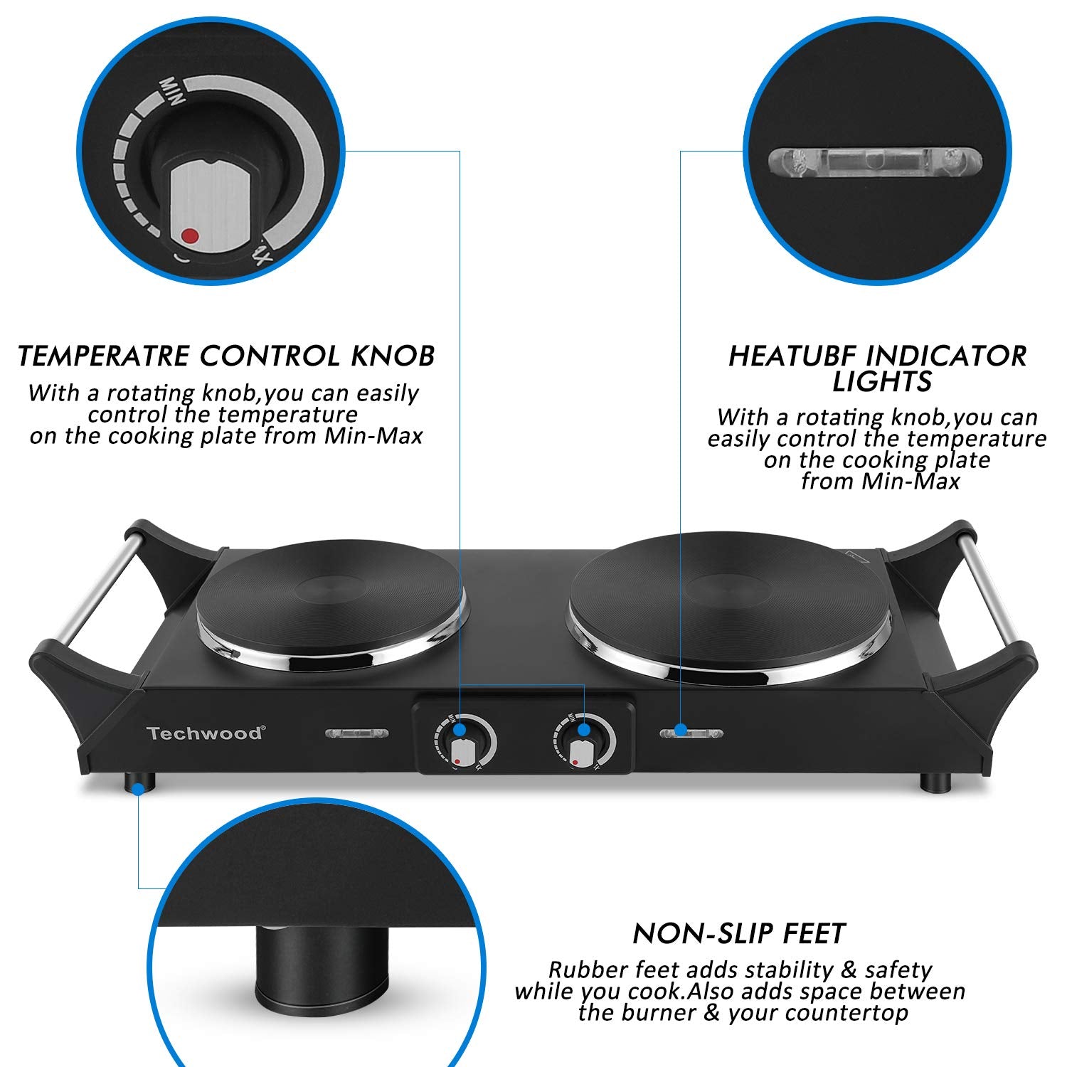 Techwood ES-3203 compact portable design fits small spaces