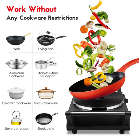 Techwood hot plate with adjustable temperature for versatile cooking.
