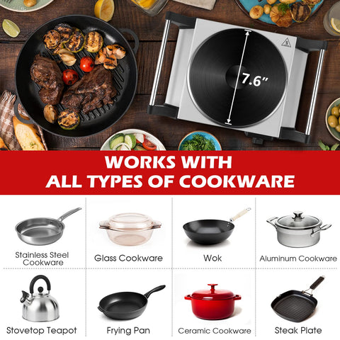 Techwood hot plate dorm-room compact design saves space in small kitchens.