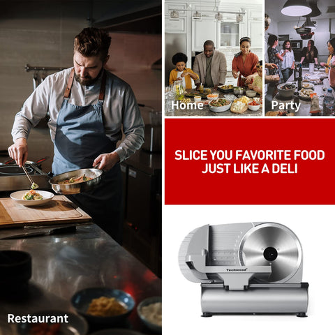 Techwood Meat Slicer non-slip feet keep the unit stable.