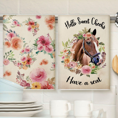 TecUnite 6-pack horse towels show absorbent microfiber for daily cleaning tasks.