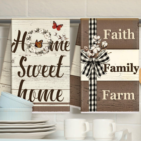 TecUnite rustic kitchen towel shows absorbent microfiber for everyday cleaning