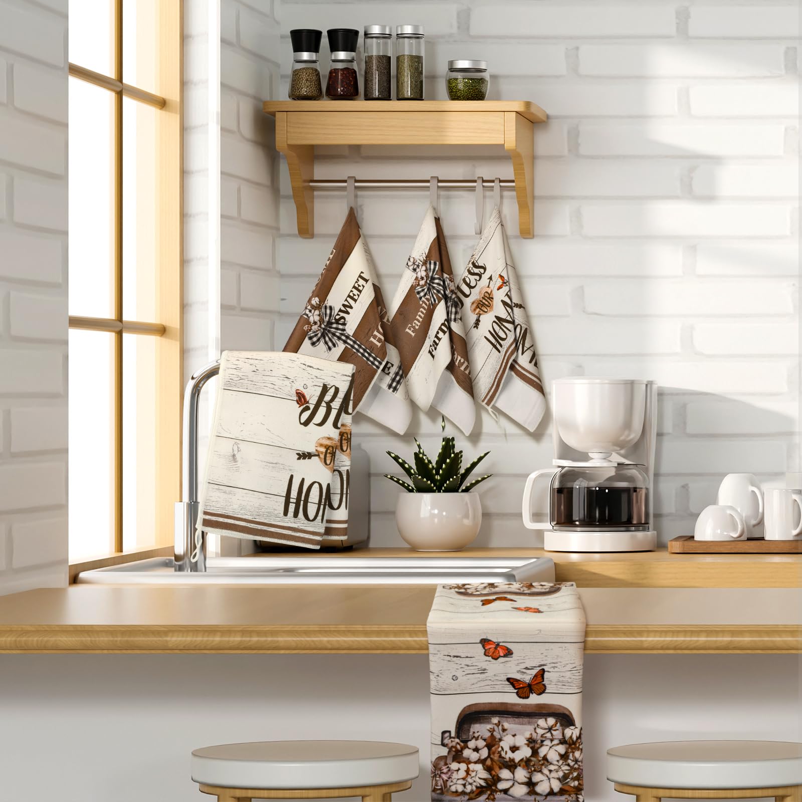 TecUnite vintage graphics towels add charm while drying dishes