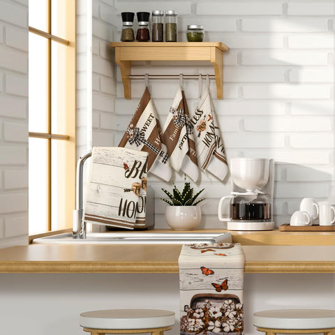 TecUnite vintage graphics towels add charm while drying dishes